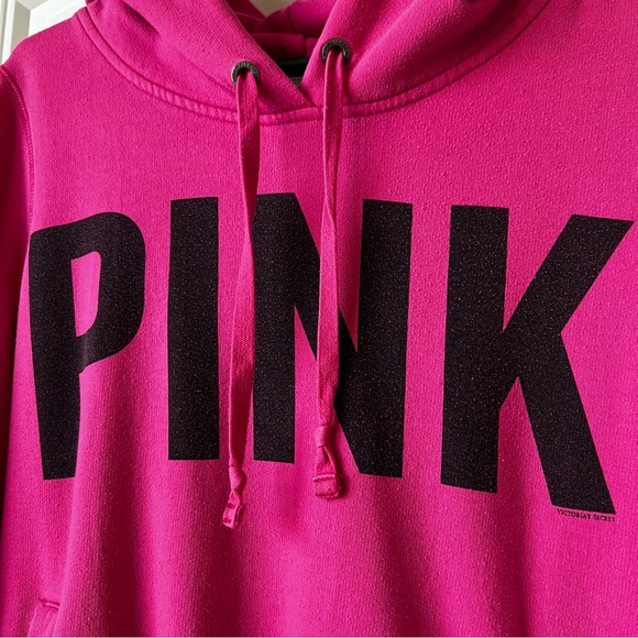 VS Pink, Hot Pink Hoodie, Size Medium - Picture 4 of 4